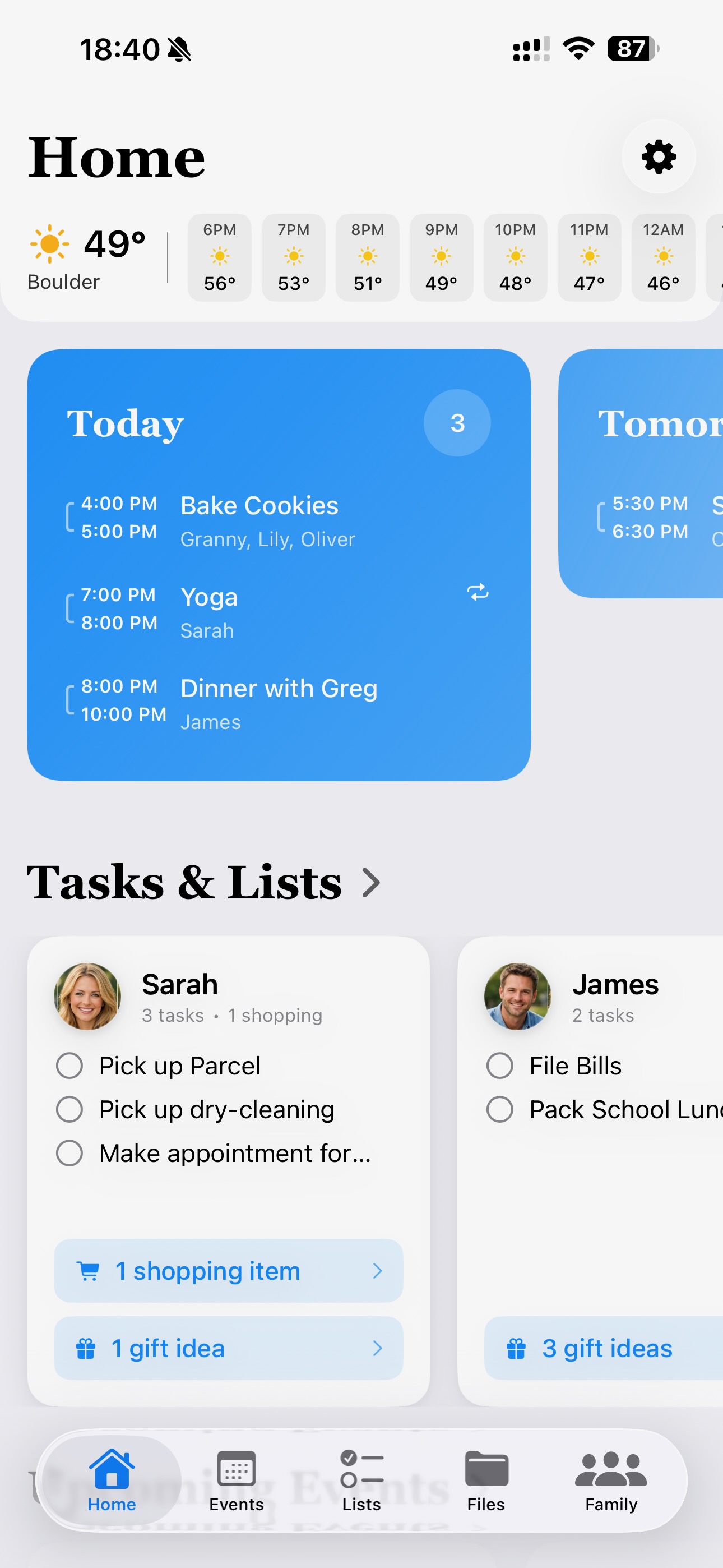 Family-Central Home Screen